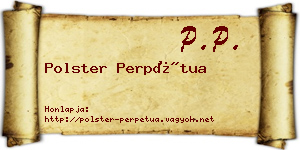 Polster Perpétua névjegykártya